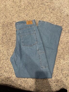 Levi's Light Blue Wide-Leg Carpenter Jeans